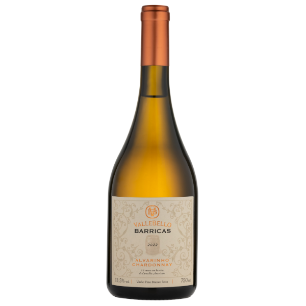 Vinho Branco Vallebello Barricas Chardonnay e Alvarinho 750ml